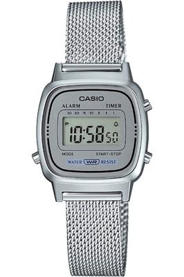 Casio Standard Women's Quartz Digital Metal Mesh Watch, Silver/Gray, LA670WEM-7 [Parallel Import]