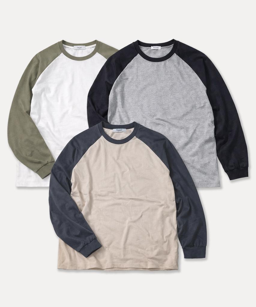 POLYGRAM Oversized Raglan Long Sleeve T-Shirt - 3 Colors