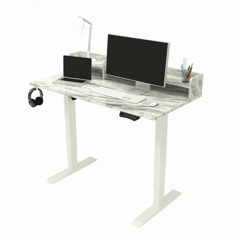 Whole Piece Electric Standing Desk- Height Adjustable Stand up Desk, Sit to Stand Desk with Wheels for Home Office & Computer Wo