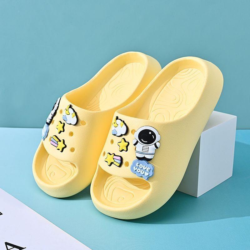 Slippers Casual Summer For Kids Astronaut And Cartoon Designs Soft Eva Breathable Non Slip Footwear