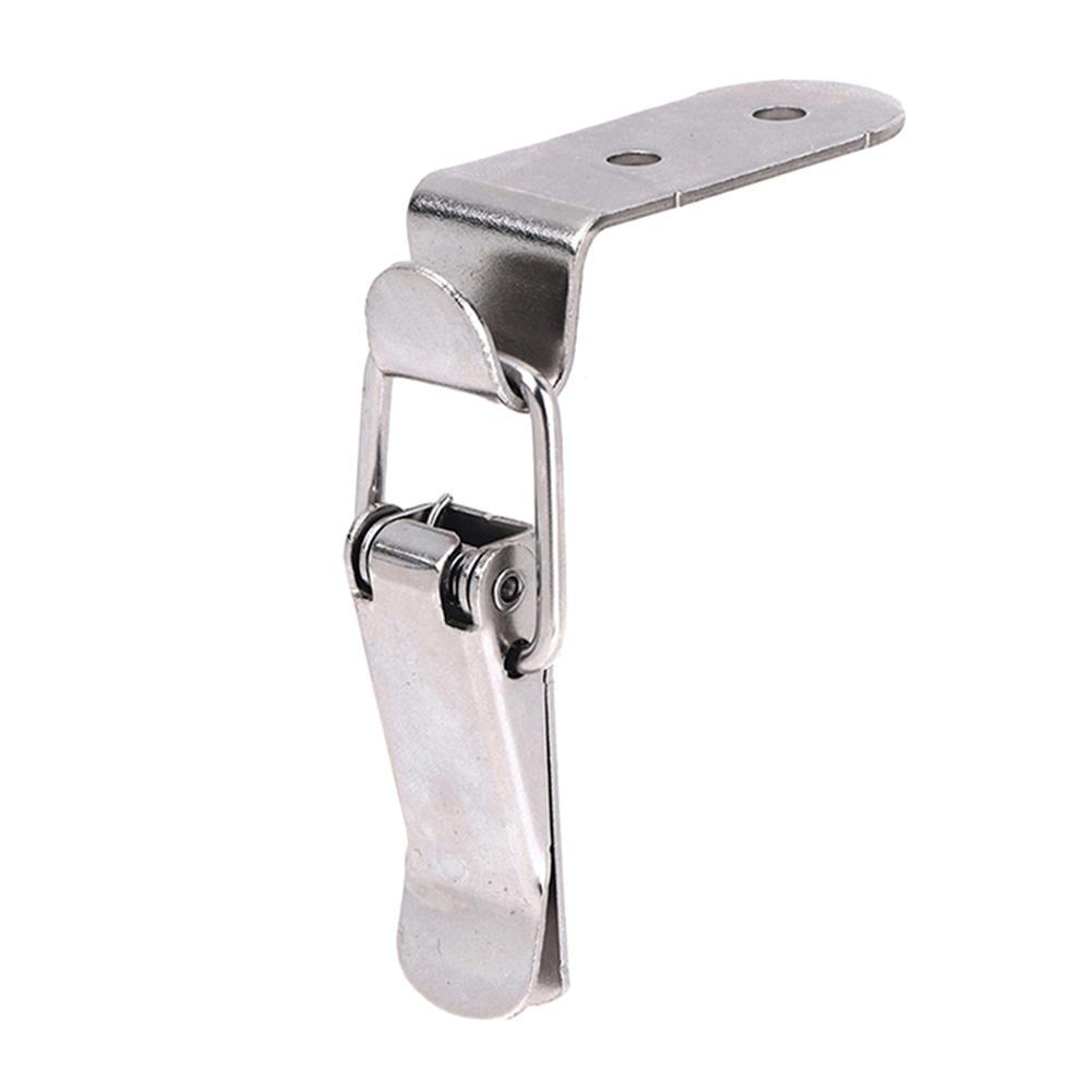 Silver Box Lock Duckbill Hook Lock Spring Loaded Clip Stainless Steel Latch
