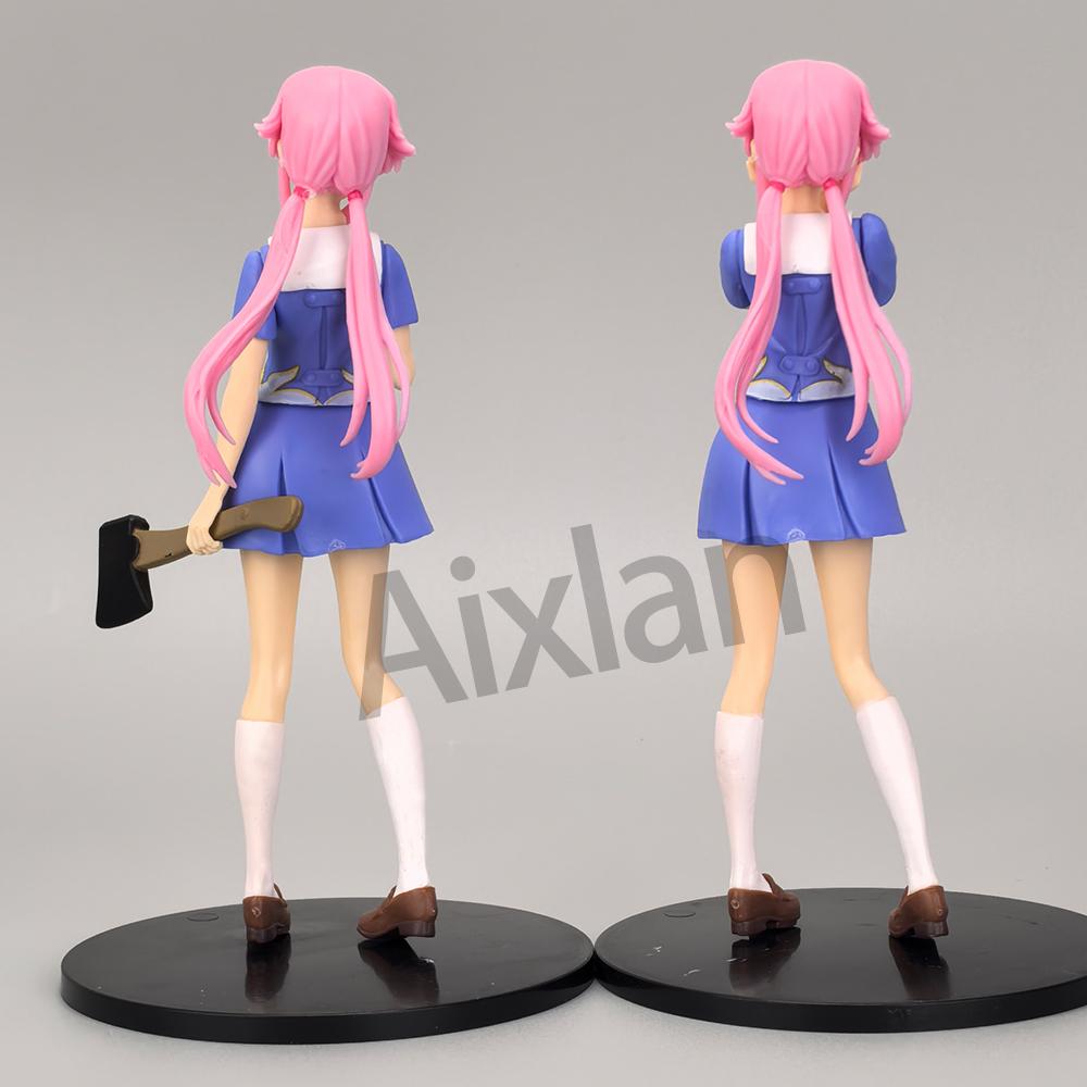 2 szt./zestaw Figurka Akcji Gasai Yuno z PVC Dziennik Przyszłości Model Anime Model Kolekcjonerski Prezent na Halloween Boże Narodzenie Zabawka Lalka