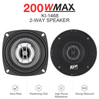 2 Stück 4 Zoll 200W 2-Wege Koaxial Auto Lautsprecher Universal Full HiFi Audio Stereo System
