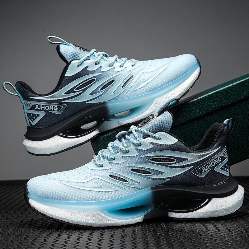 

Women Sports Shoes 2025 Men s Thick Soled Shoes Casual Shoes Lace Up Breathable Lightweight Couple Running Walking Sports 36 синій