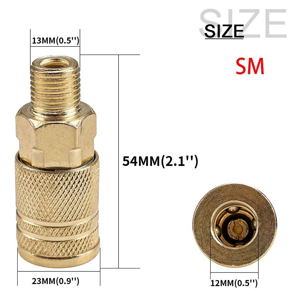 1Pcs Compressor Connector Tool Quick Coupler Tool Quick Release Air Line 1/4" NPT Coupling Adapter Hardening Steel Hose Fitting