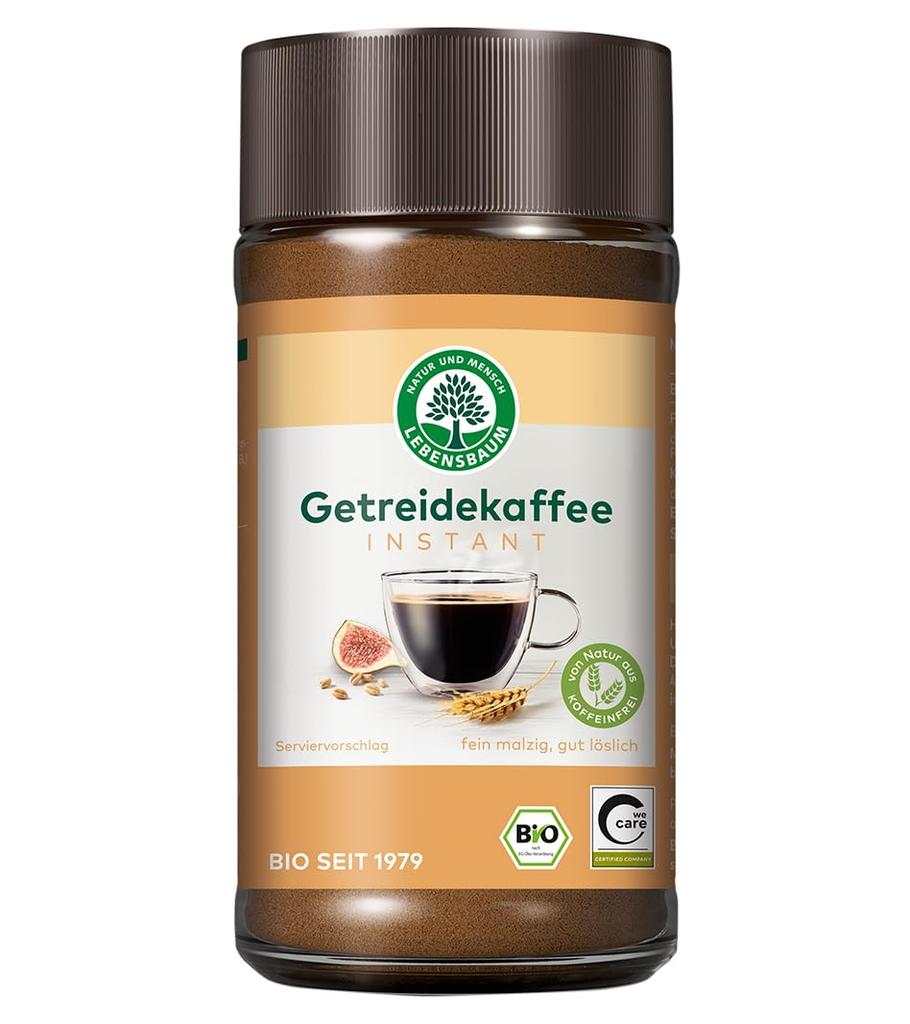 Lebensbaum Instant Coffee, Grain Coffee, Caffeine-Free, 100g