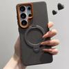 For Samsung Galaxy S26 S25 Ultra S25 Edge Case Matte Non Slip Magnetic Bracket Anti Fall Protect Cover For Galaxy S26 Plus Shell