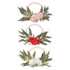 Wood Bead Floral Wreath Remembrance Gift Party Supplies Front Door Floral Hoop for Wedding Farmhouse Garden Indoor Outdoor