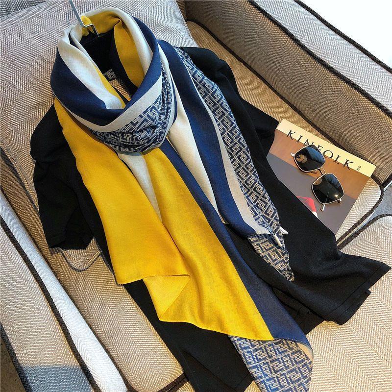 Шарф для студенток, весна и осень, универсальный, в японском стиле, художественный шелковый шарф