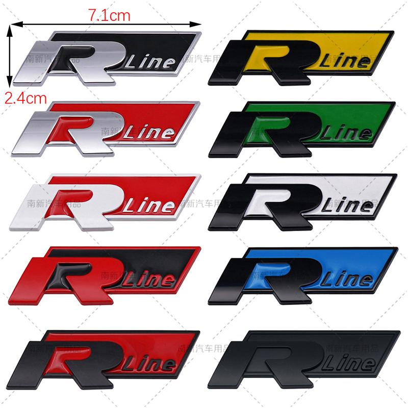 2026 Hot For VOLKSWAGEN VW 3D Metal R Line Logo Rline Badge Car Front Grille Emblem Stickers for Volkswage Polo Passat B5 B7 Gol