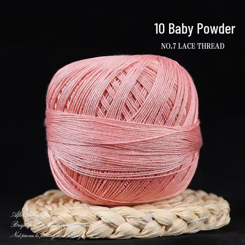 No. 7 Pure Cotton Silk Lace Yarn – Hand-Knitted, Strong Twist, Soft Half-Sleeve Crochet Yarn