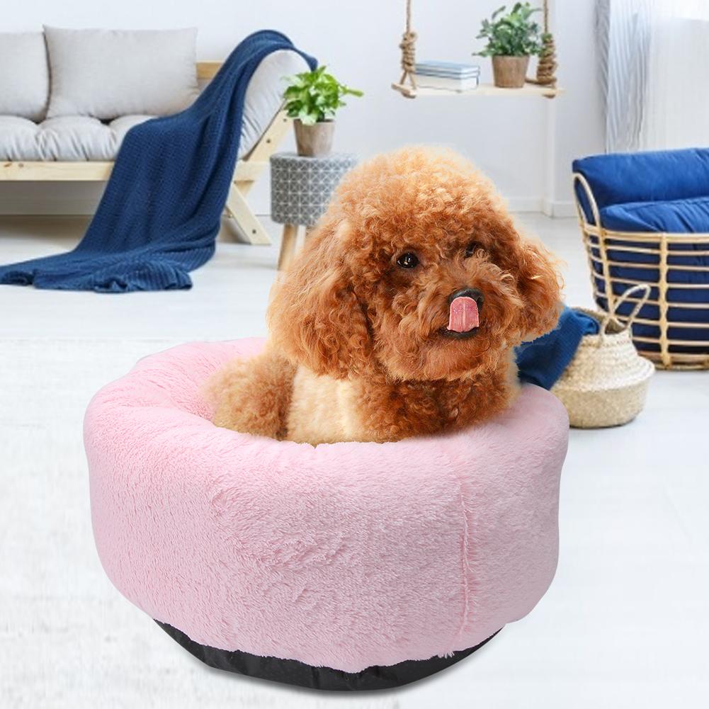 Winter Keeping Warm Plush Pet Soft Mat Sleeping Pad Bed Dog Cat Puppy Round Cushion Nest