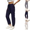 Women Elastic High Waist Pant Casual Fit Wide Leg Long Pants Trousers With Pockets