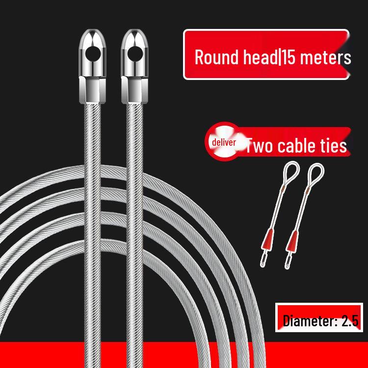 Universal Steel Wire Pipe Threading Tool - Manual Spring Head Electrician Puller