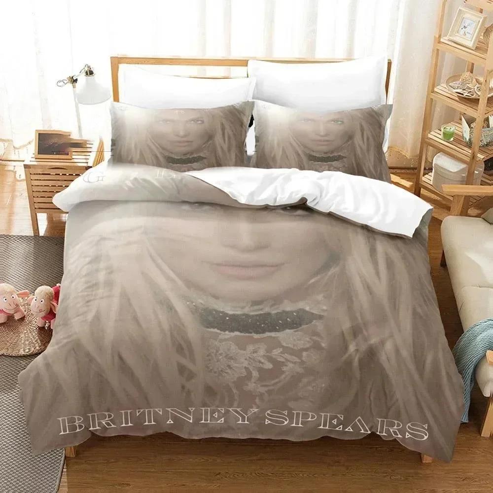 3D Print Britney Spears Bedding Set For Bedroom Soft Modern Bedspreads Comefortable Kids Duvet Cover Quilt Cover And Pillowcase