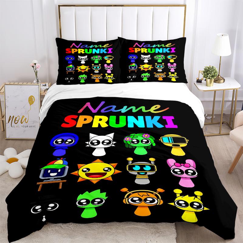 Custom Textile Colorful Heads Bedding 3 Piece Set HD Print Duvet Cover Pillowcases for Teens Adult Bedroom Decoration