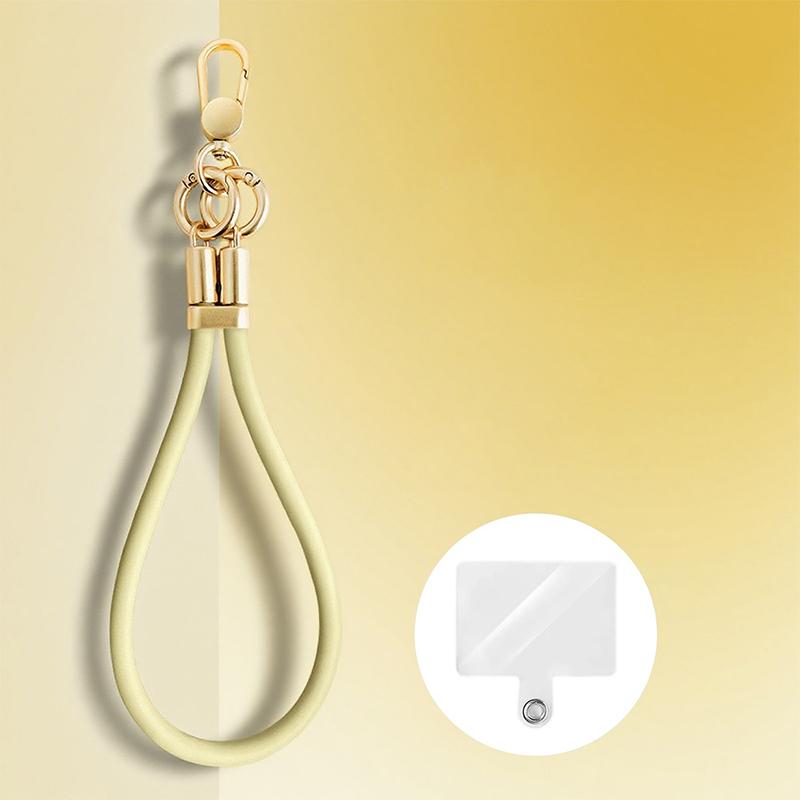 

Silicone Wrist Strap for Phone- Adjustable Anti-Lost Phone Lanyard Bracelet Detachable Gold Buckle Neck Strap for Mobile Phone