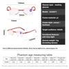 New Stylish Diamond-Cut Rimless Reading Glasses for Women Blue Light Blocking Eyeglasses Classic Style Presbyopic Eyewear