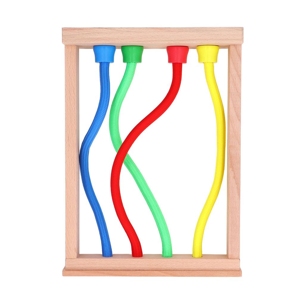 Kids Wooden Knotting Game Enhance Logical Thinking Skill Colorful Powerful Magnet Magnetic Knotting