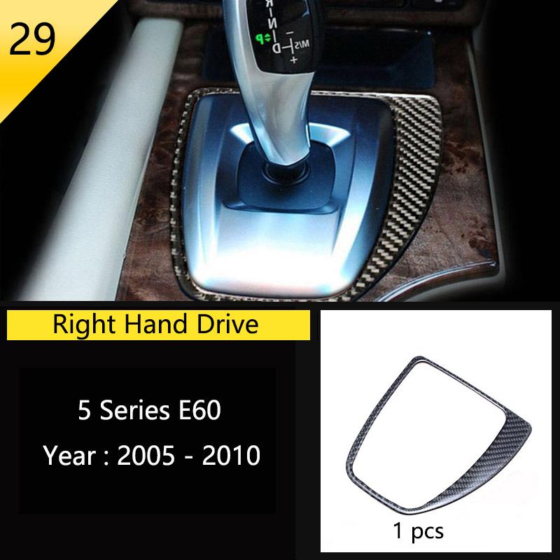 Carbon Fiber For BMW 5 Series E60 Car Inner Gearshift Air Conditioning CD Panel Door Armrest Decorative Cover Trim Car Sticker