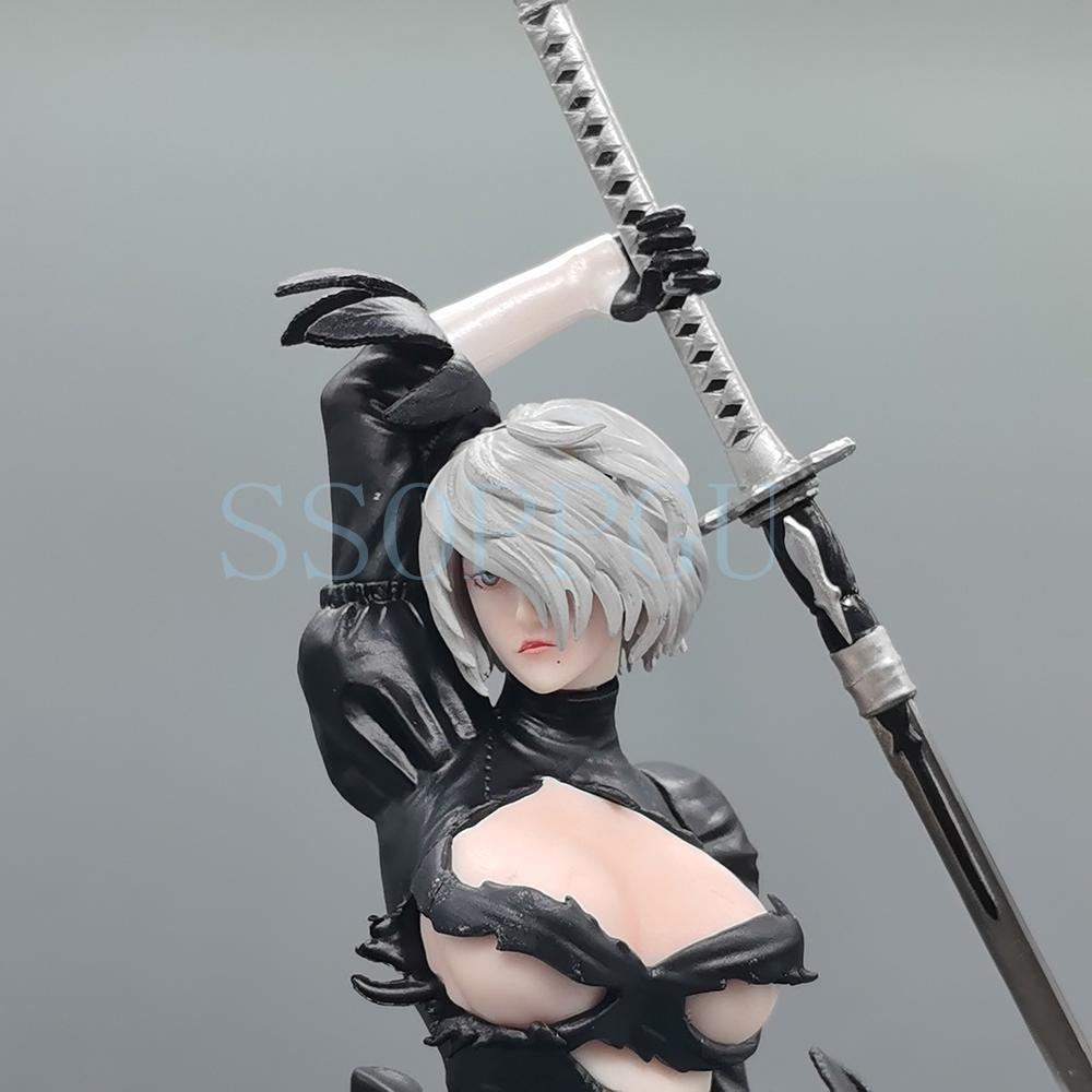 Heißes NieR: Automatenfigur Yorha No. 2 Typ B 2B 33cm Anime-Mädchen PVC Action-Modell Spielzeug GK Spiel Statue Sammlermodell für Erwachsene Puppe
