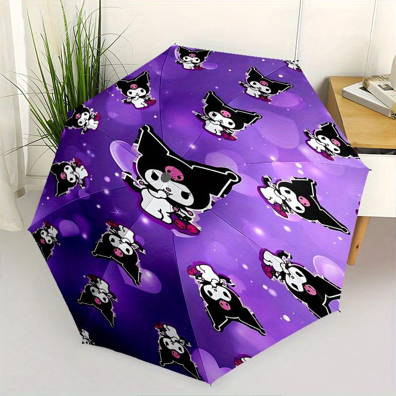 

Kuromi,Wallpaper Automatic opening and closing folding umbrella with 8 rib frame and compact travel design,perfect for all occasions | Sty
