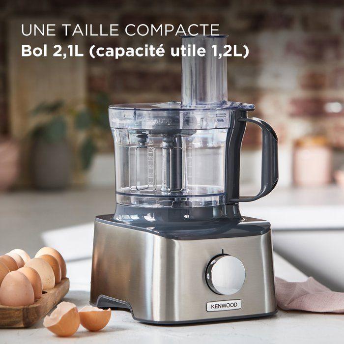 Çok Fonksiyonlu Robot Paslanmaz Çelik KENWOOD MultiPro Compact FDM301SS - Blender, narenciye sıkacağı, 3 disk, çift çırpıcı, hamur yoğurucu, spatula