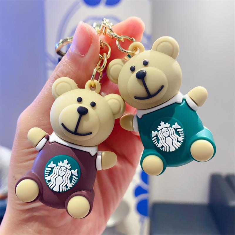 Breloc Creativ Cana Ceai cu Lapte Păpușă Ursuleț Drăguță Breloc Pandantiv Geantă Jucărie din Aparat Cadou