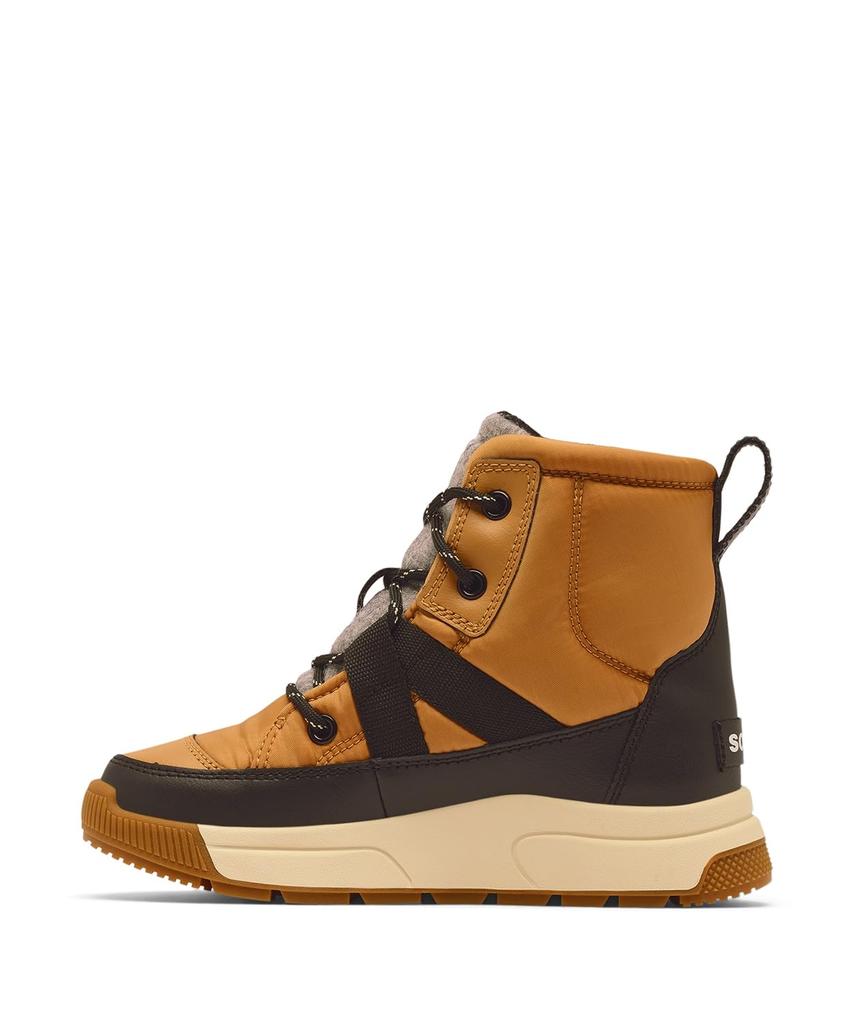 Sorel Kids' Whitney 3 Mid Waterproof Boots, Size 24.0cm, Tawny Buff, Black