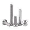 304 Stainless Steel Round Head Security Torx Screw with Pin, Pan Head, Anti-Theft, GB2672 Standard, Sizes M2-M6
