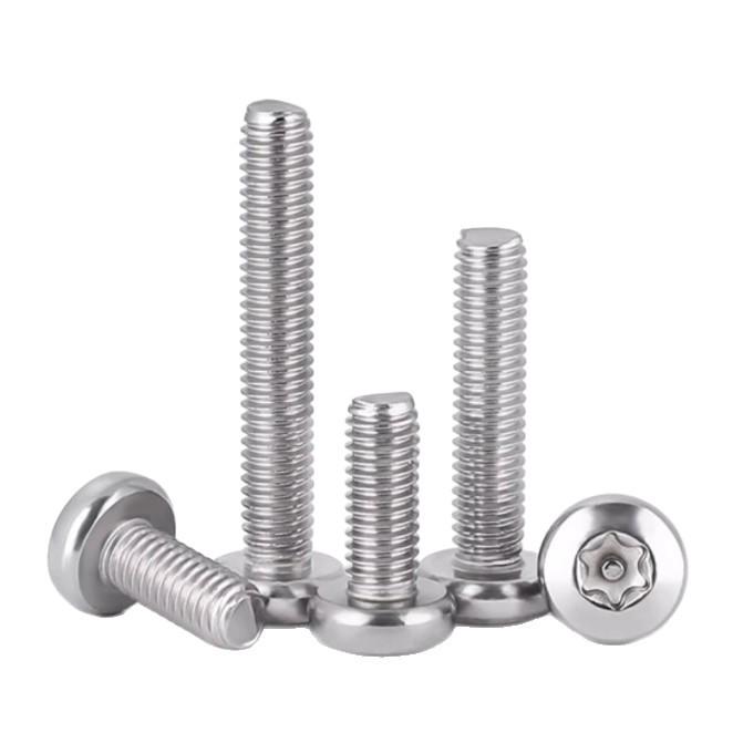 304 Stainless Steel Round Head Security Torx Screw with Pin, Pan Head, Anti-Theft, GB2672 Standard, Sizes M2-M6