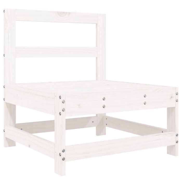 VidaXL Canapés Centraux de Jardin 2 pcs, Sièges avec Dossier, Meubles de Terrasse Patio Arrière-cour Balcon Extérieur, Blanc 825514