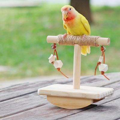 Wear-resistant Parrot Perch Stand Bite-resistant Parakeet Teeterboard  Cage Accessory