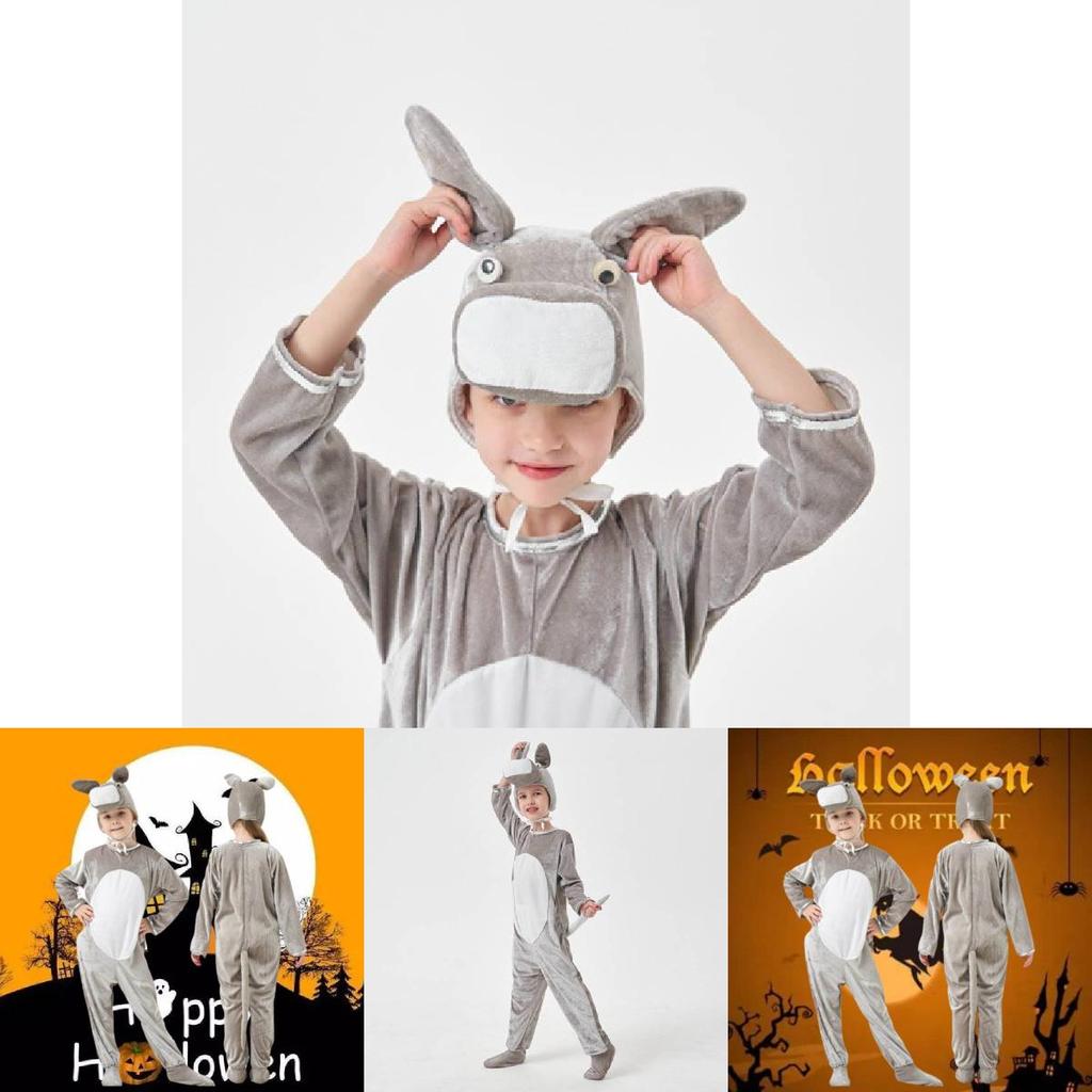 Adorable Kids Donkey Costume For Halloween Cosplay Polyester Material