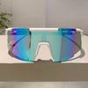 Rimless Mirror Sports Goggle Men  New Punk Wrapped Round Outdoor Cycling Shades Trendy Futuristic Anti-UV Sun Glasses