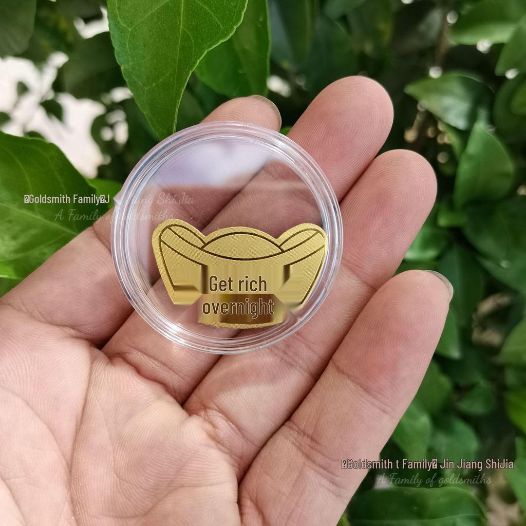 999 Guldfolie Mobilklistermärke - Inflödande Rikedom, Välståndsguden Födelsedagspresent