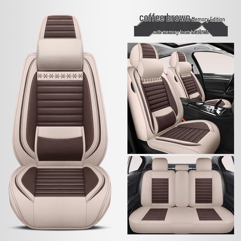 Linen Car Seat Cushion for Dongfeng Peugeot Models: 4008, 206, 207, 307, 408, 308, 2008, 5008