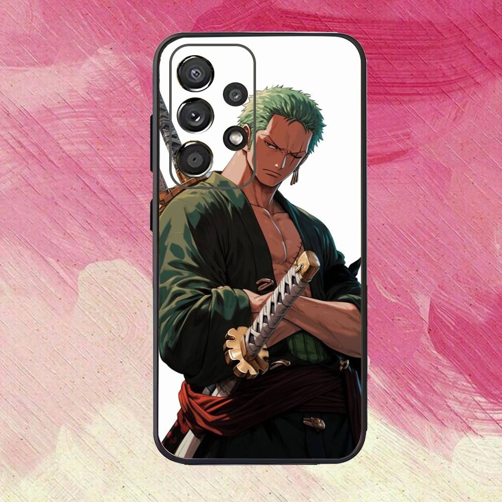 Anime One P-Pieces Z-Zoro Phone Case For Samsung S25,S24,S21,S22,S23,S30,Ultra,S20,Plus,Fe,Lite,Note,10,9,5G Black Cover