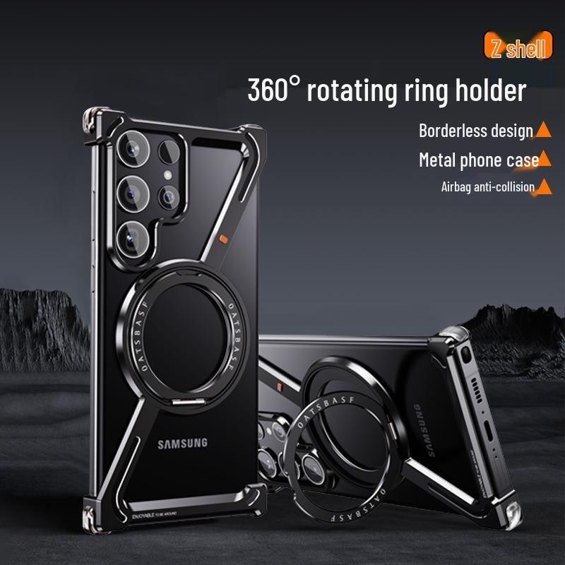 Ultra-thin ZShell Magnetic Stand Case for Samsung S24 Ultra - Metal Borderless Design Samsung Galaxy S24Ultra
