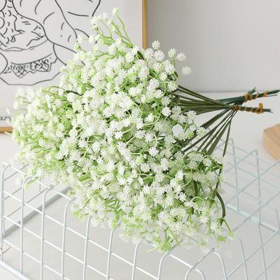 10pcs/bouquet Artificial Flower Bunches Baby's Breath Wedding Home Decoration Flower Arrangement Road Guide Baby's Breath