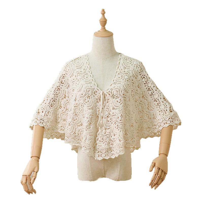 Elegant Water-Soluble Shawl Cheongsam Slip Dress Cloak for Autumn