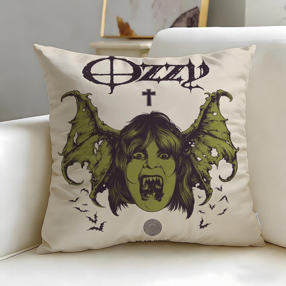 classic singer Ozzy Osbourne Cushion Cover Soft  EasyWash Pillow Case  Versatile for Couch Bed Travel and Office