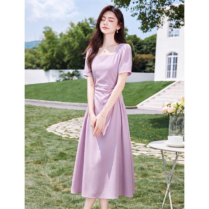 French Hepburn Style Pleated A-Line Dress