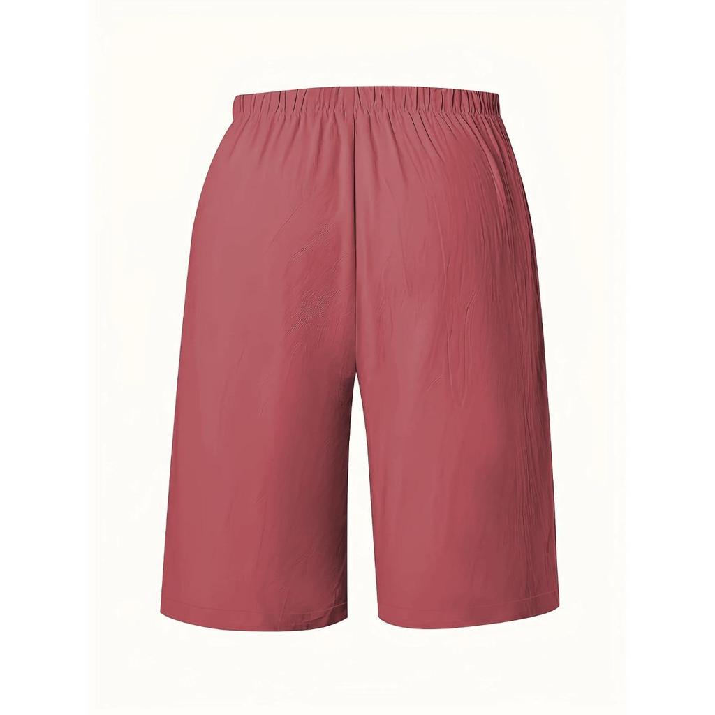 Ladies, Casual Pants, Fashionable, Solid Color, Cropped Pants, Mid Length Pants