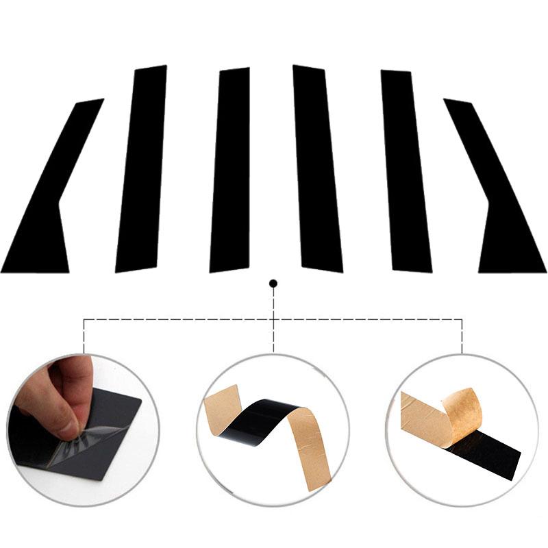 6pcs Car Window Door Column B C Pillar Post Cover Trim Fit For Hyundai Veracruz 2007-2015/Hyundai Ix55 2007-2015(Europe and Russia)