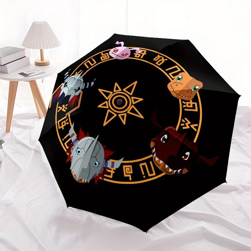1pc Magical Beast Emblem Umbrella with Plastic Handle,Suitable for All Seasons Home Travel Outdoor UmbrellaM1099