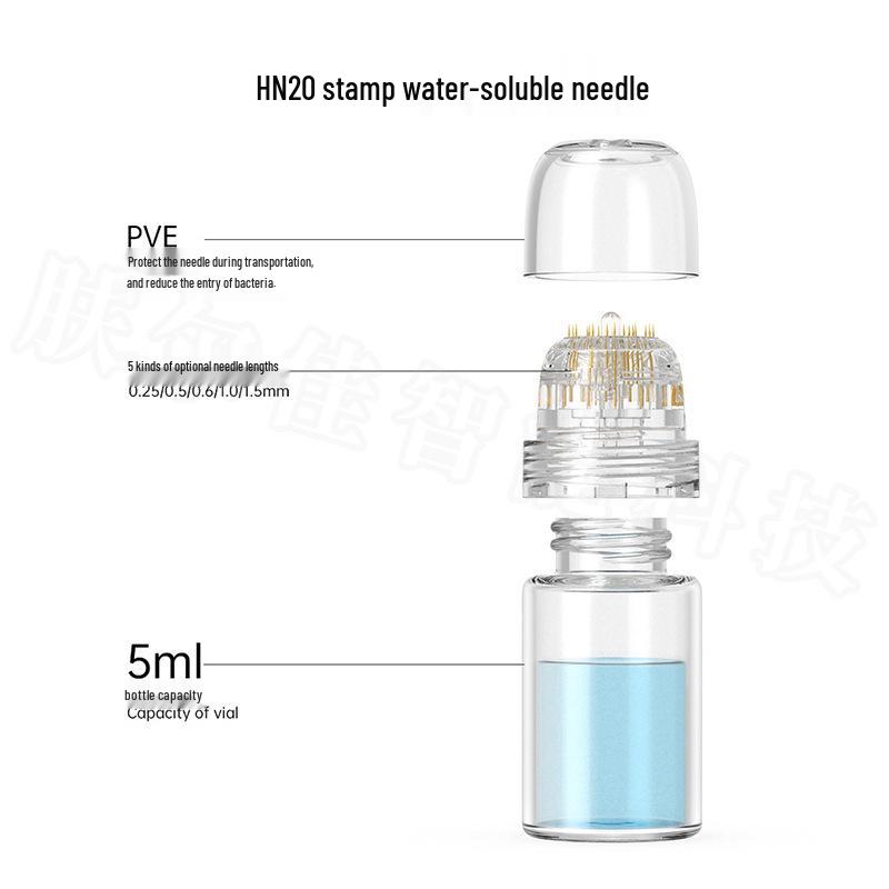 Hydra.Needle HN20: Gold Microneedle Roller with Press-Type Liquid Dispensing