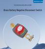 Brass Car Battery Disconnect Switch for 12V/24V, 15-17mm Negative Terminal.