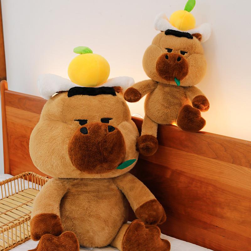 Adorable Capybara Plush Toy Creative Design Soft Pp Cotton Stuffed Animal For Kids