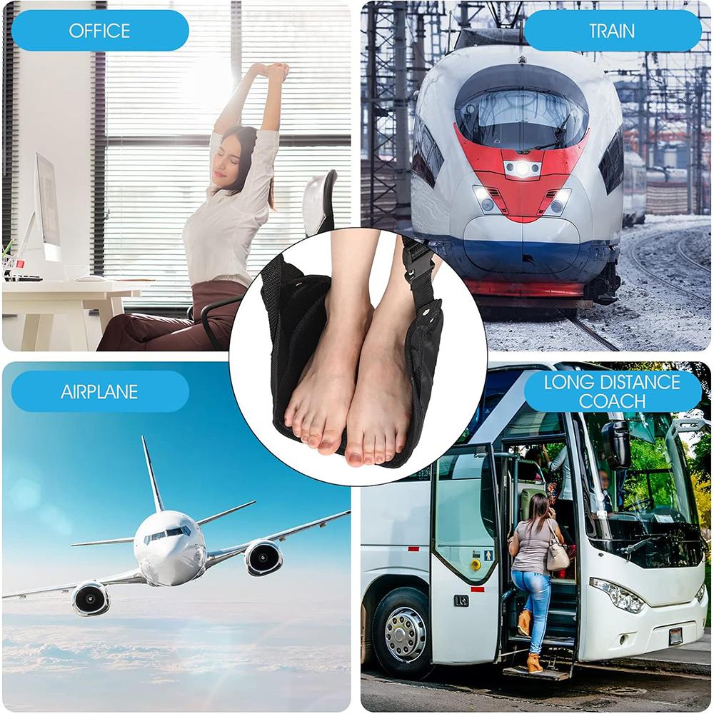 1PC Airplane Footrest Adjustable Height Portable Travel Accessories for Women